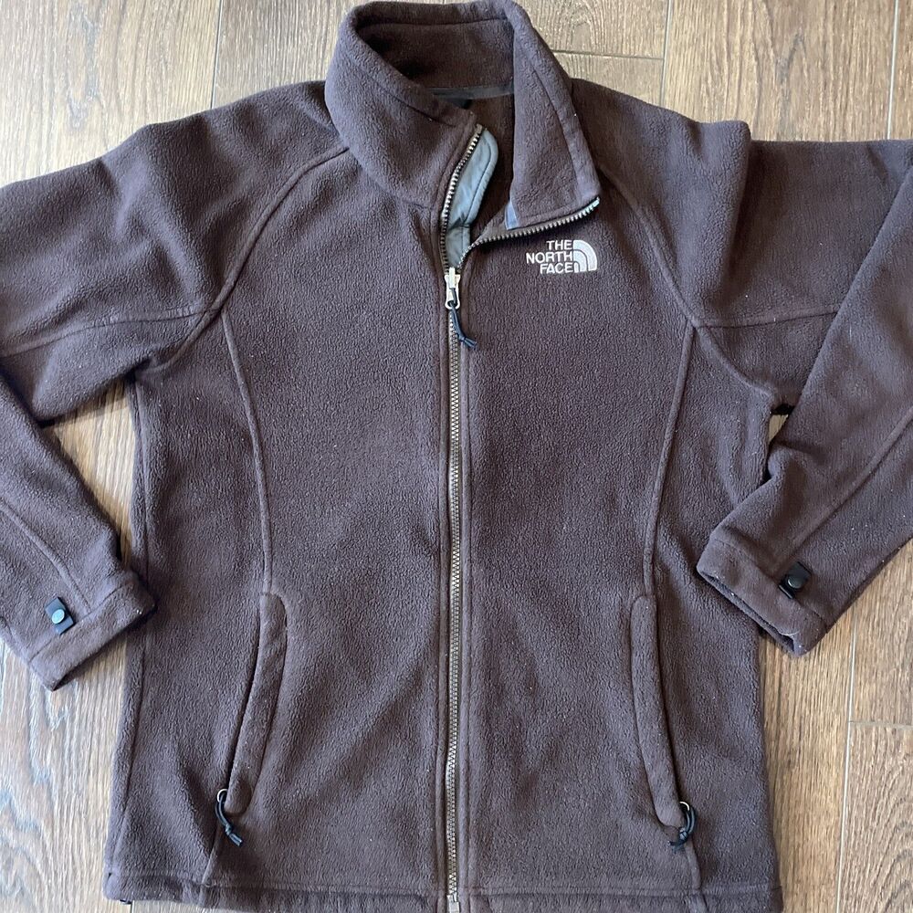 The North Face Womens Full Zip Fleece Shirt Jacket; Wmns Sz Medium; Dark Brown